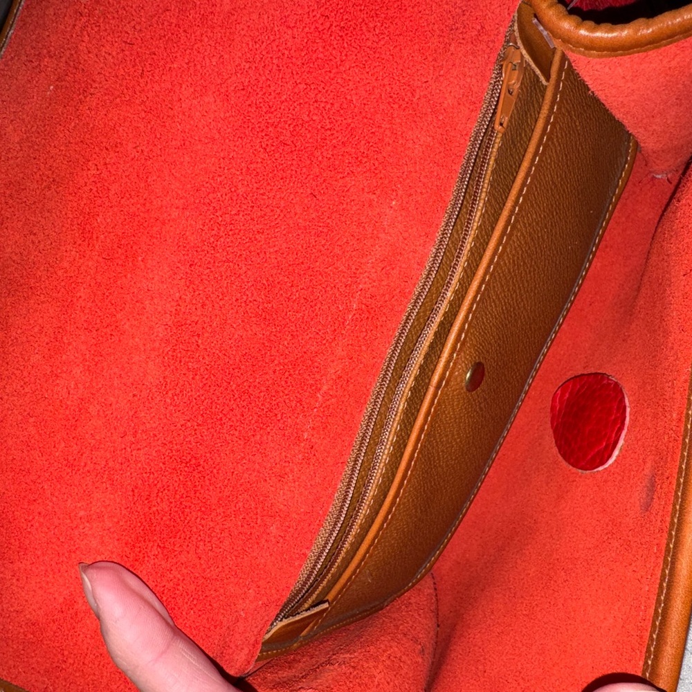 Dooney & Bourke Vintage Red All Weather Leather Crossbody Bag USA Made Pebbled - Picture 6 of 10